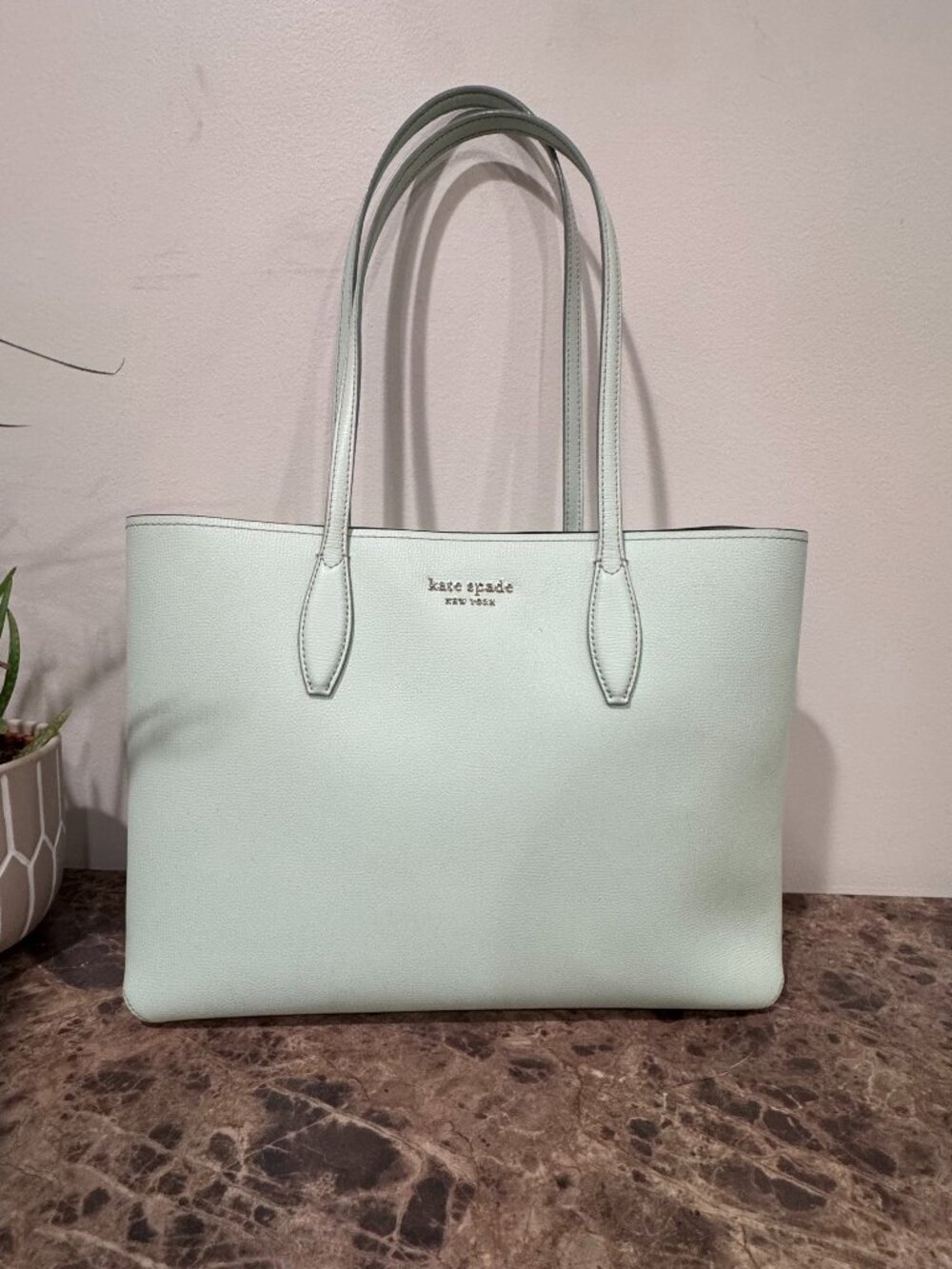 ✨ Kate Spade Mint Green Large Tote Bag Chic Everyday Carryall